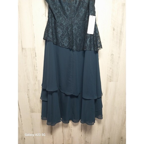 Azazie Bridesmaids Dress Size A 14 Dark Navy Madeline - Picture 4 of 12